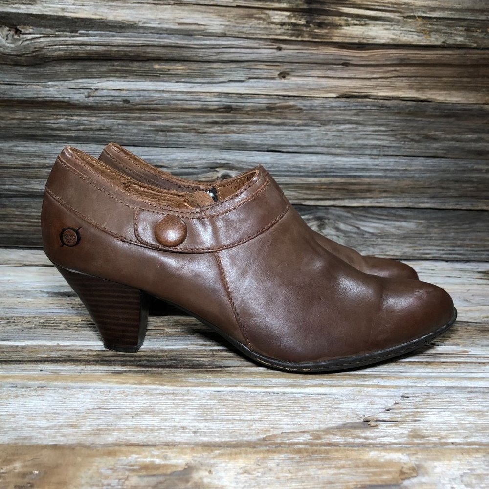 BOC Calixta Brown Leather Ankle Booties Women US 8.5, EU 40 - Picture 6 of 12